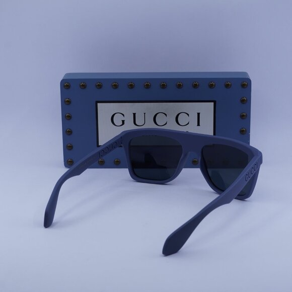 Gucci GG1570S 008 Square Sunglasses - Blue - Picture 10 of 11